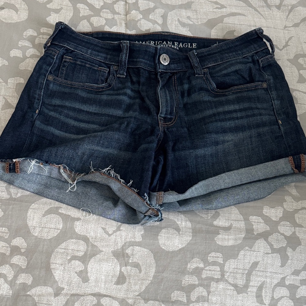 American Eagle Outfitters Women's Deep Indigo Jean Shorts